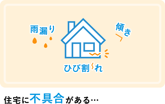 住宅に不具合がある...